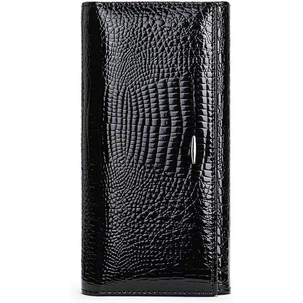 🆕Women's Black Wallet Long Leather Purse Credit Card Ladies Casual Wallet